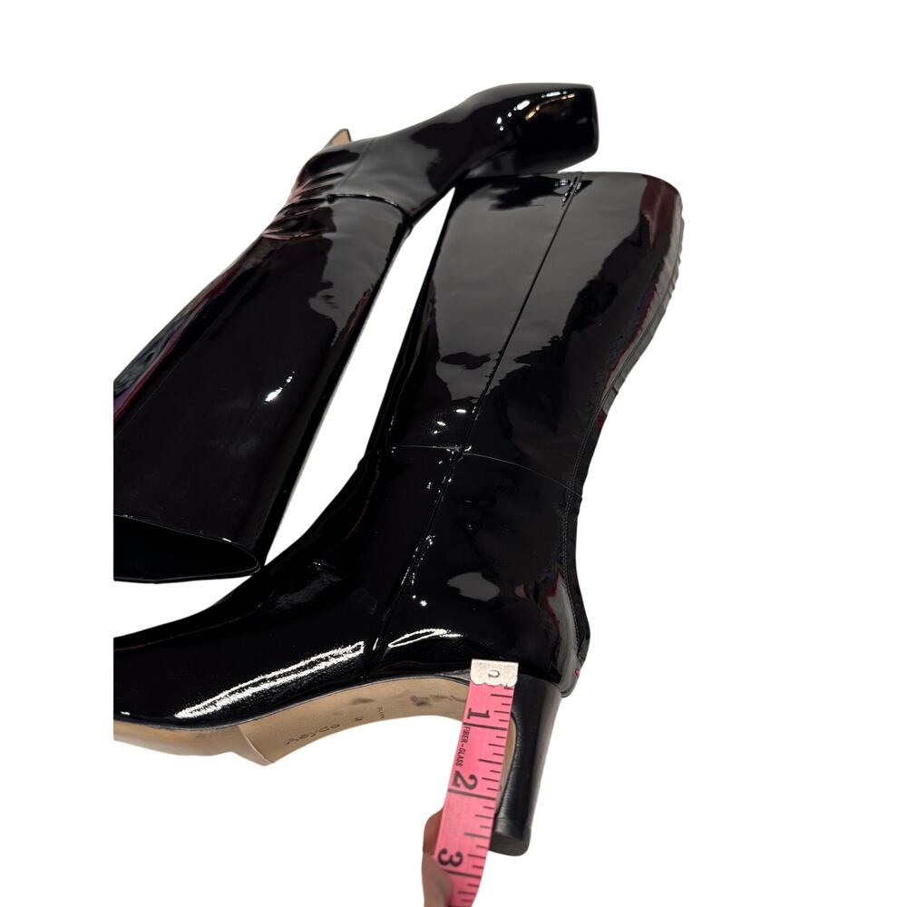 Aeyde Black Patent leather Tove Knee High Boot size 41  /US 10 - Picture 10 of 16